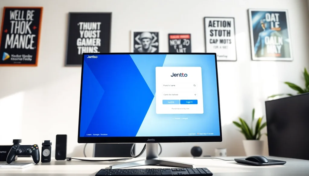 Jentoto login halaman dengan desain modern yang menarik dan interaktif.