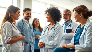 Medical consultation at https://www.medexdtc.com with practitioners discussing treatment options in a welcoming clinic.