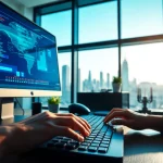 Engage with https://fhpts.com through a modern digital workspace showcasing productivity.