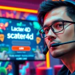 Mengakses scater4d login game dengan fokus dan semangat dari suasana gaming yang dinamis.