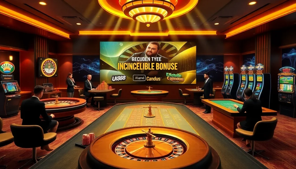 Players enjoying exhilarating games at UU88's online casino, featuring roulette and poker actions.