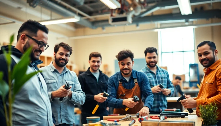 Students learning at trade schools oahu, mastering skills in electrical work and plumbing.