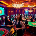 Players enjoying thrilling games at rr88 com, featuring casino tables and exhilarating win moments.