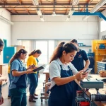 Students at trade schools oahu participating in hands-on training with modern equipment.