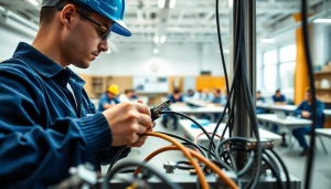 Hands-on training at trade schools in southern California featuring students and tools.