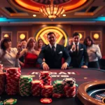 Experience the thrill of Babu88 with vibrant casino action featuring poker chips and a roulette wheel.