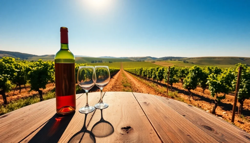 Enjoying wine at clarksburg wineries with scenic vineyard backdrop.