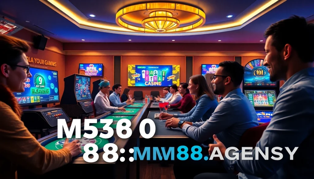 Experience the excitement of online gaming at https://mm88.agency/ with a diverse group enjoying thrilling casino experiences.