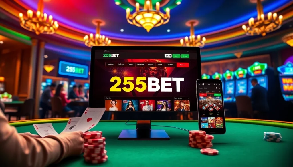 Experience thrilling online gaming at 255BET with interactive casino tables and engaging slot machines.
