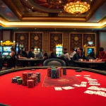 Poker players strategizing at a table with colorful chips on https://bl555.direct/ showcasing excitement and luxury.