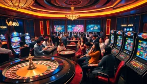 Experience excitement at VN88's luxurious casino table games and vibrant slot machines.