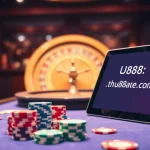 Experience thrilling gameplay at https://uu88ae.com/ with energized players at a vibrant casino table.
