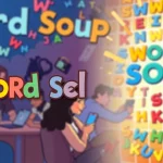Engage in the fun Word Soup puzzle game featuring colorful letters and dynamic gameplay.