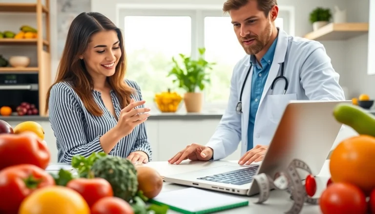 Calculate daily calorie needs using a calorie calculator displayed on a laptop in a vibrant kitchen.