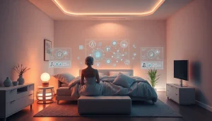 Cozy bedroom showcasing AI technology enhancing intimate experiences in ai sex settings.