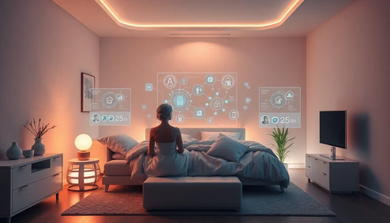 Cozy bedroom showcasing AI technology enhancing intimate experiences in ai sex settings.