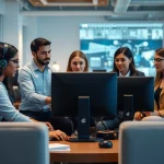 Enhance your business efficiency with managed it support services in a modern office.