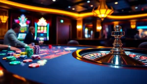 Players enjoying a thrilling game at 79king's luxurious casino table.