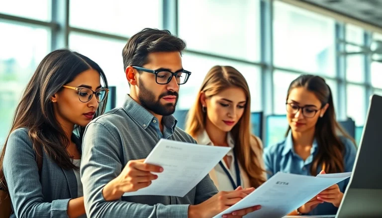 Complete an esta application with focus in a modern office setting.