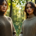 Explore sustainable fashion at https://www.ound-ound.com with artisanal hand-knitted garments in nature.