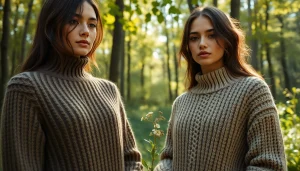 Explore sustainable fashion at https://www.ound-ound.com with artisanal hand-knitted garments in nature.