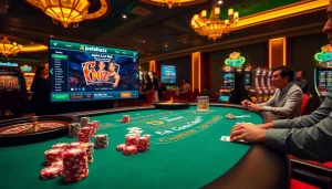 Engaging in high-stakes action at Jeetbuzz live net casino with vibrant chips and stunning games.