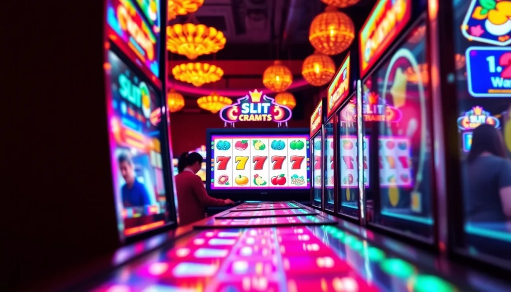 Memenangkan permainan yuyu4d slot dengan grafik berwarna-warni dan suasana yang meriah.