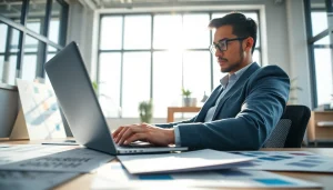 Creating innovative edmonton web design solutions in a modern workspace.