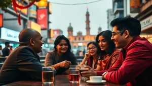 Engaging conversation about Bollywood gossip at https://theopinionatedindian.com, showcasing vibrant urban culture.