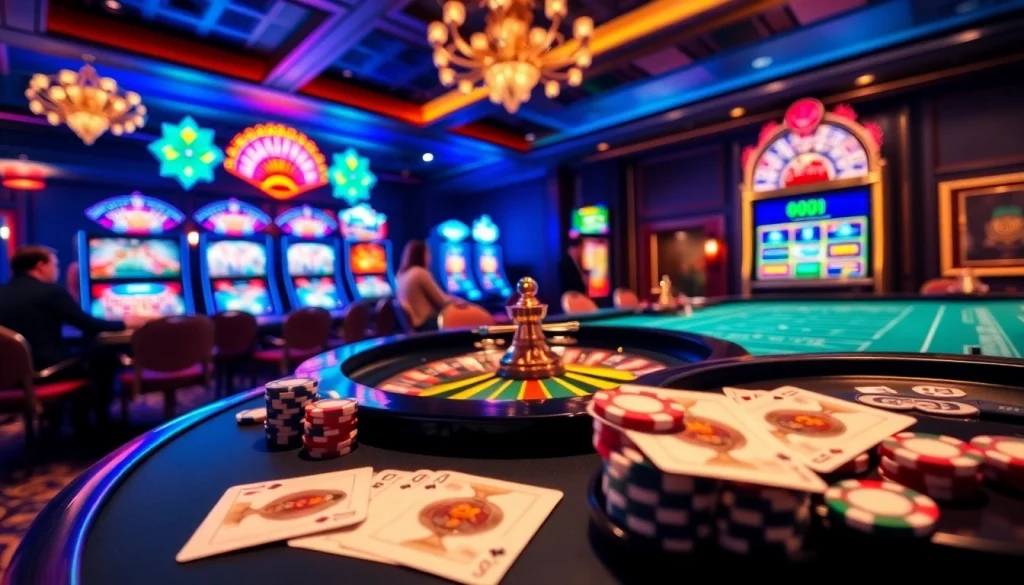 Experience the thrill of 9Dbet with vibrant casino games and lively players at the tables.