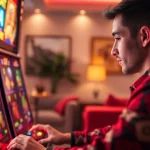 Bermain slot deposit 1000 dengan grafik menarik dan suasana nyaman di ruang tamu.