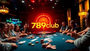 Experience the excitement of 789club at a luxurious casino table with chips and games.
