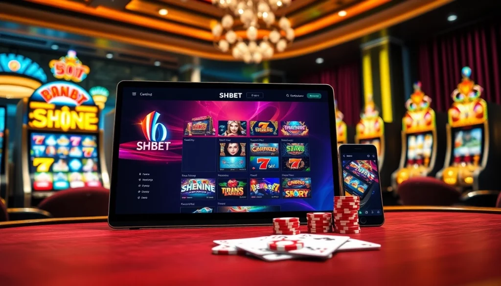 SHBET's vibrant online casino experience featuring exciting games and stylish gaming interface.
