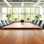 Showcasing modern conference tables designed for collaborative office spaces.