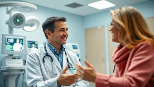 Engaging consultation scene at https://tweestedenziekenhuis.nl showcasing a doctor and patient interaction.