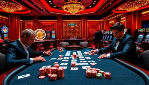 Betting chips and cards create excitement at hi88.photo casino.
