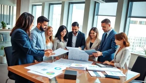 VAT Services in UAE: Professional accountants collaborating in a modern office