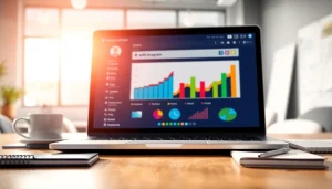 Visual representation of an Instagram smm panel interface showcasing analytics and services