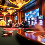 Players enjoying a thrilling game at OKWIN casino, showcasing dynamic betting action.
