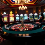 Experience the excitement of king88 with players engaging at luxurious casino tables.