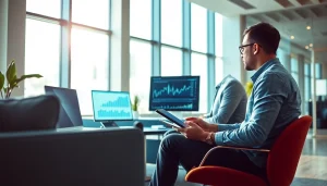 BOX138 financial advisor consulting with a client in a modern office