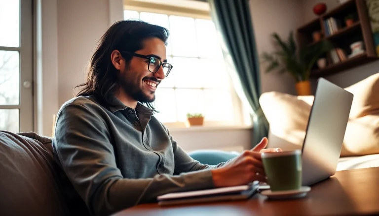 Engaged participant utilizing https://enqueteplein.nl to earn money from home by filling surveys.