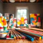 Explore the vibrant world of acrylic art at https://acrylicpedia.com through colorful paints and tools.