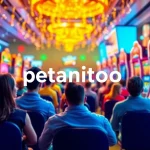 Menampilkan platform petanitoto dengan pemain slot online yang bersemangat.