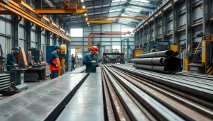 Skilled professionals working as steel fabricators near me in a modern workshop environment.