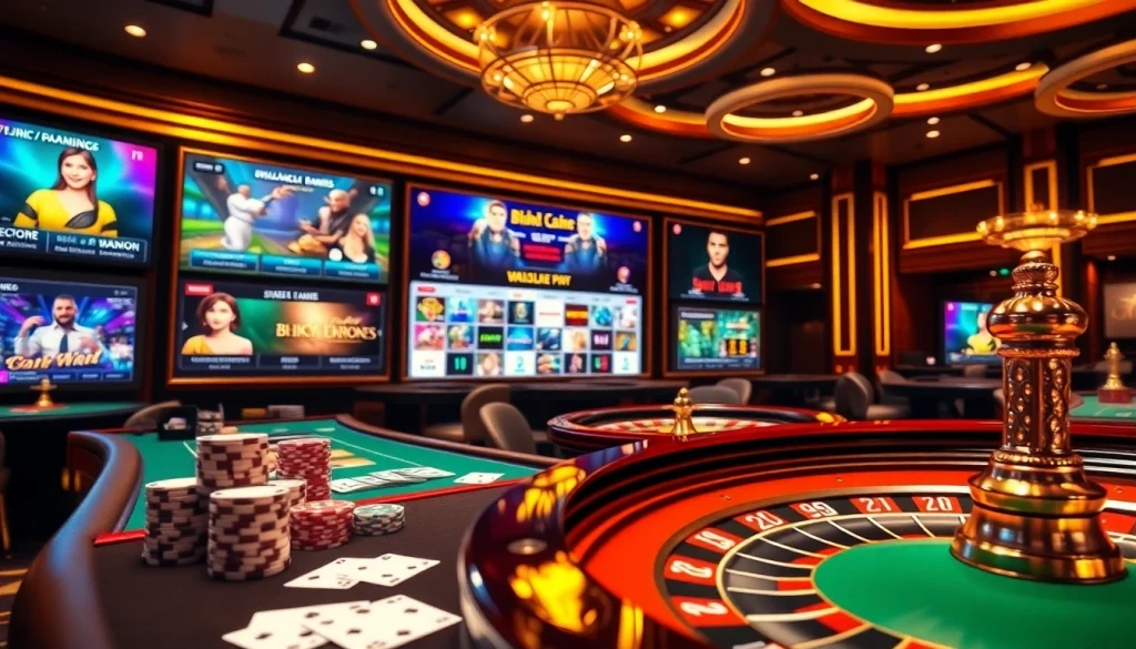 Experience thrilling gameplay in רמי אונליין with a dazzling casino interface and lively gaming elements.
