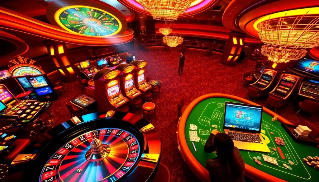 Experience the thrill of kkwin.life online casino with vibrant games, chips, and roulette in action.