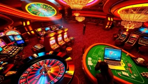 Experience the thrill of kkwin.life online casino with vibrant games, chips, and roulette in action.