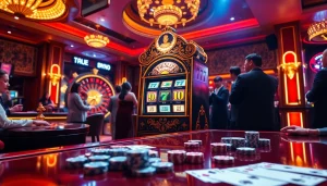 Enjoy thrilling gameplay on idn slot 777 with players at a vibrant casino.