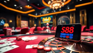 Experience the excitement of S88 casino with vibrant gaming tables and modern betting interfaces.